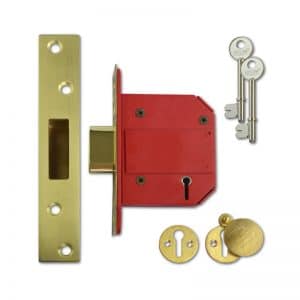 UNION J2100S Strongbolt BS 5 Lever Deadlock 75mm PL KD Boxed